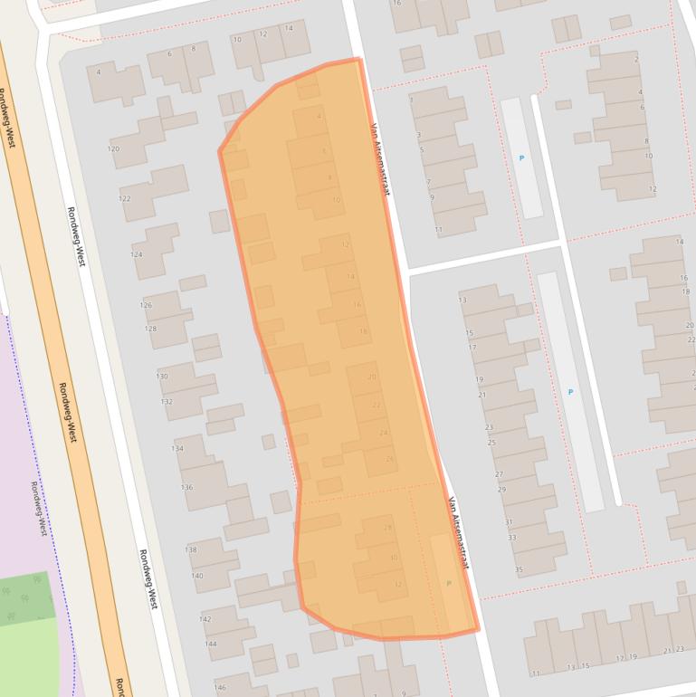 Kaart van postcodegebied 9101CB.