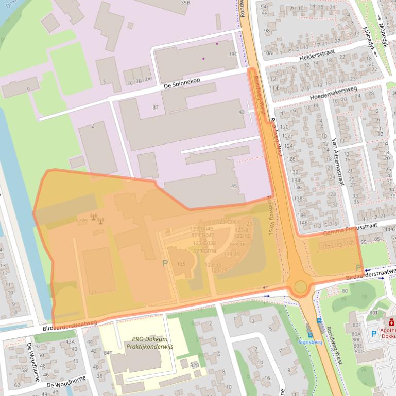 Kaart van postcodegebied 9101CZ.