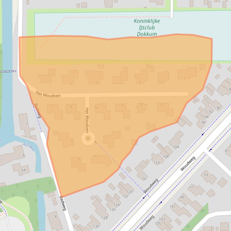 Kaart van postcodegebied 9101DB.