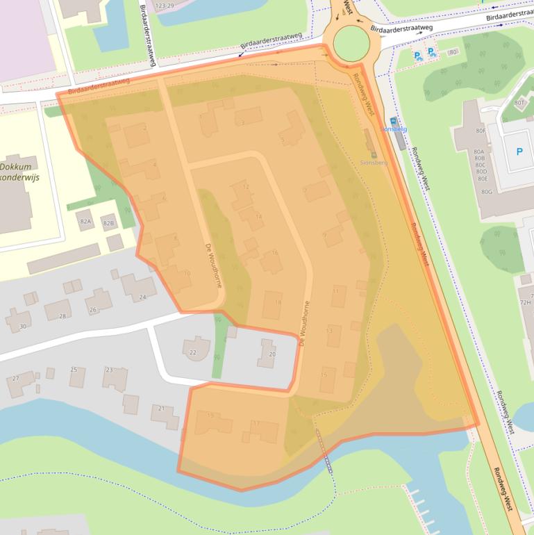 Kaart van postcodegebied 9101DD.