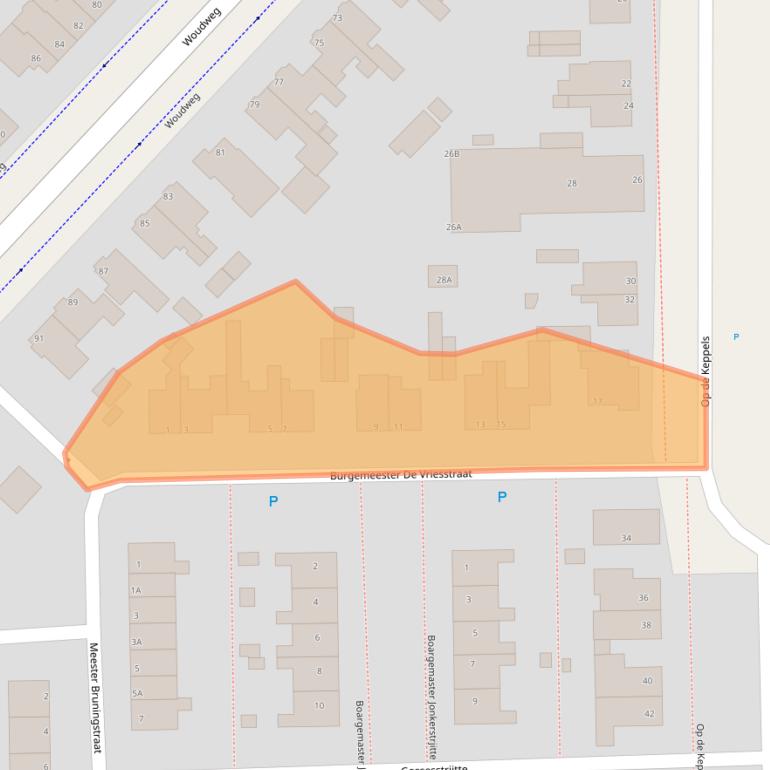 Kaart van postcodegebied 9101DJ.