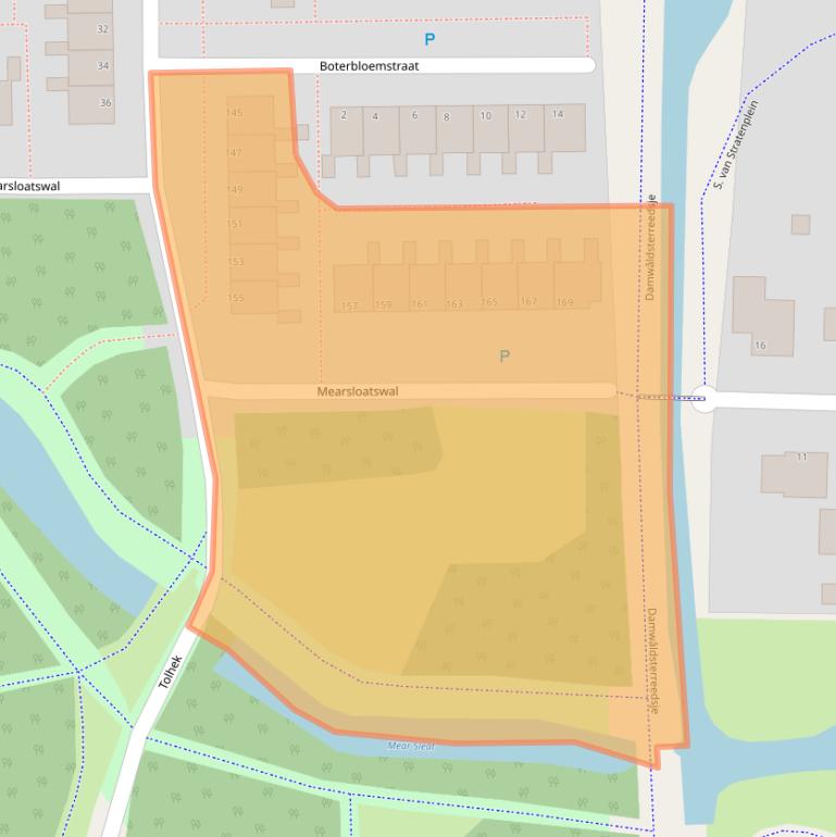 Kaart van postcodegebied 9101DT.