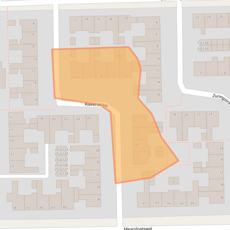 Kaart van postcodegebied 9101DZ.