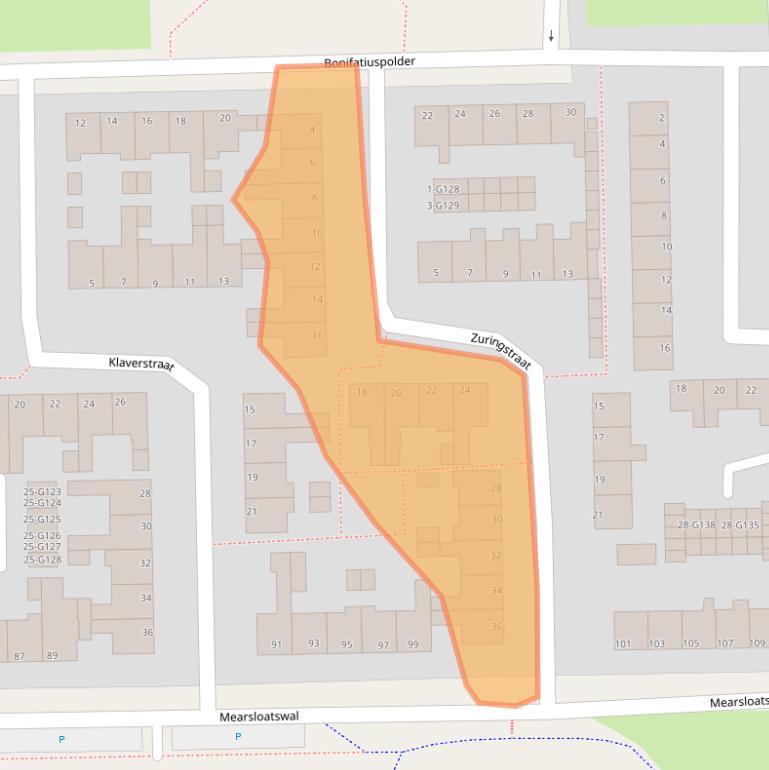 Kaart van postcodegebied 9101EC.