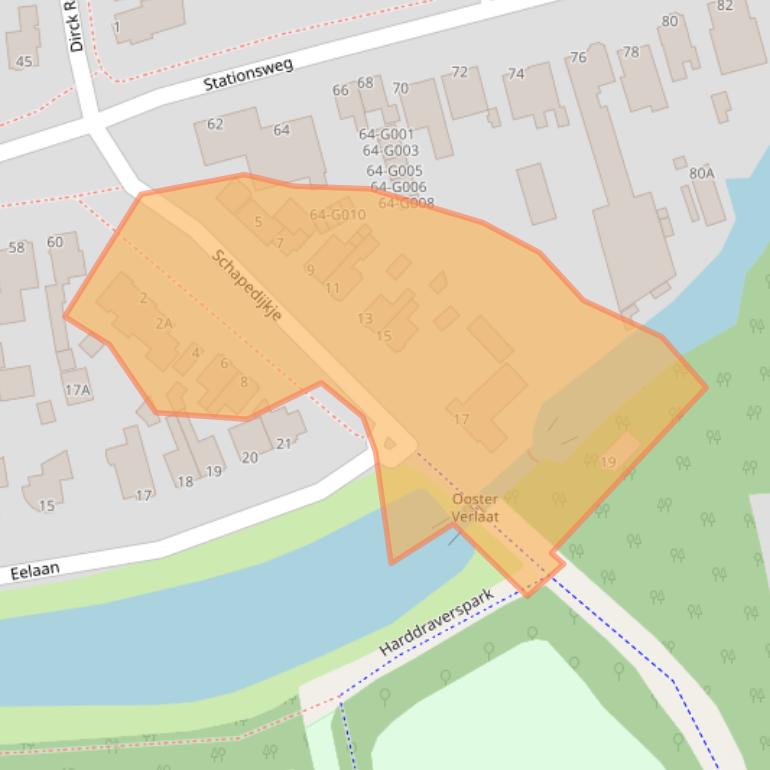 Kaart van postcodegebied 9101ET.