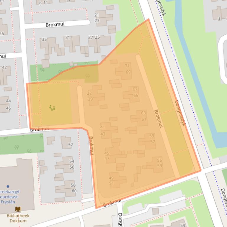 Kaart van postcodegebied 9101EW.