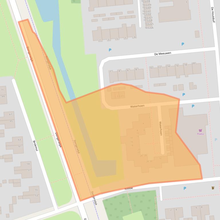 Kaart van postcodegebied 9101GJ.