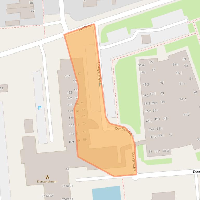 Kaart van postcodegebied 9101GK.