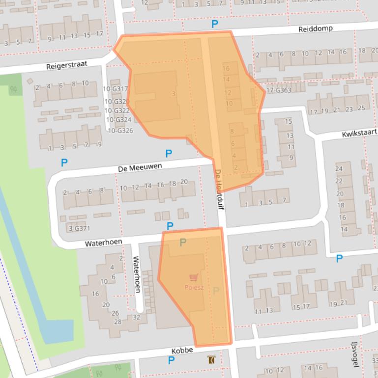 Kaart van postcodegebied 9101GP.