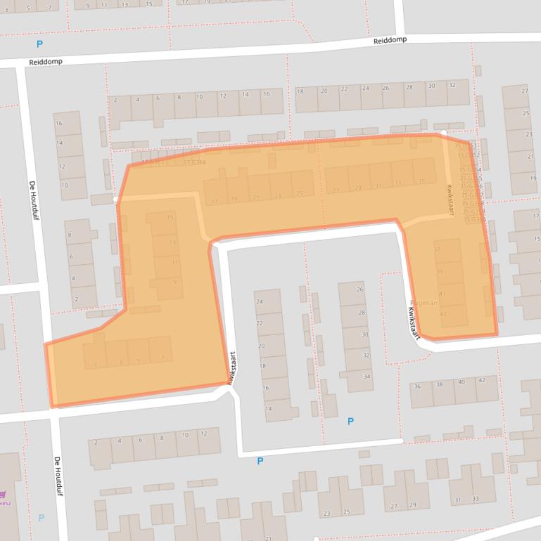 Kaart van postcodegebied 9101GS.
