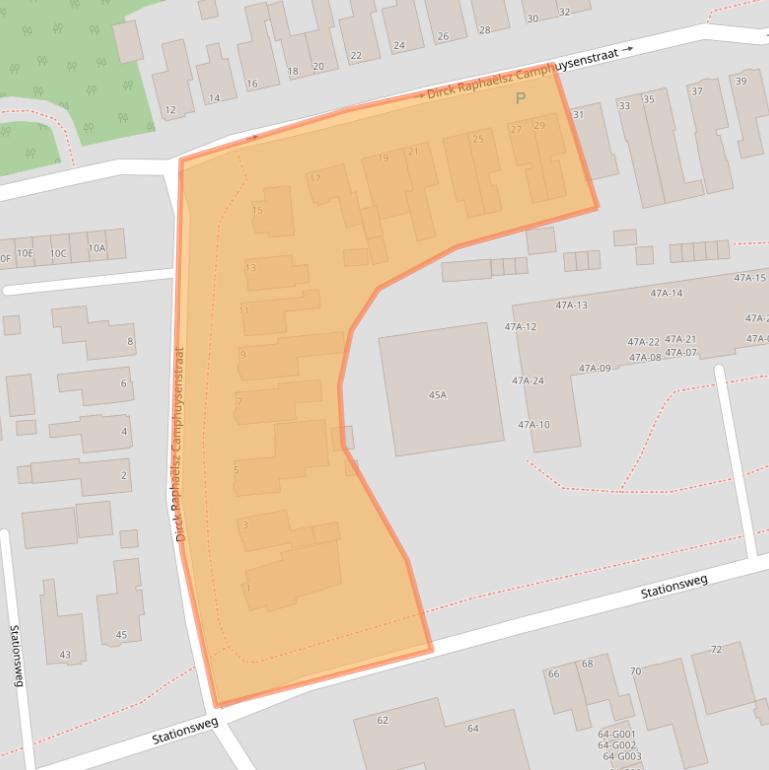 Kaart van postcodegebied 9101HS.