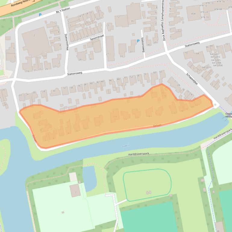 Kaart van postcodegebied 9101JE.