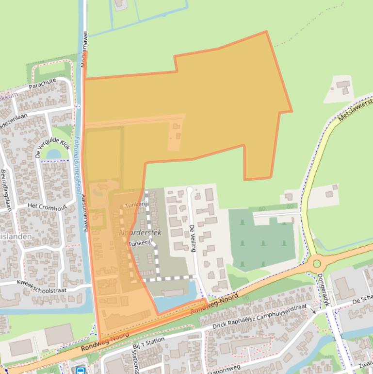 Kaart van postcodegebied 9101JG.