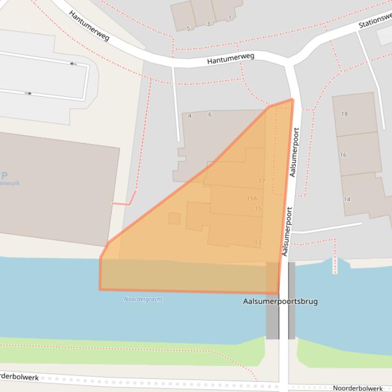 Kaart van postcodegebied 9101JK.