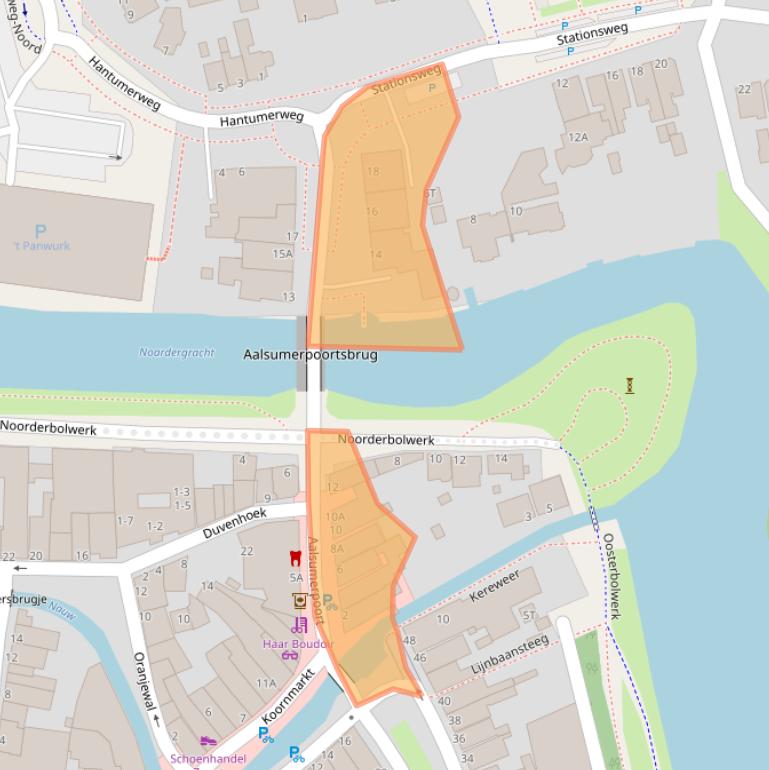 Kaart van postcodegebied 9101JL.