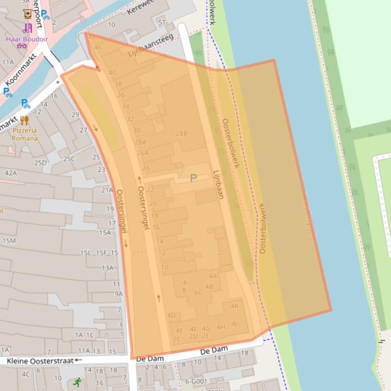 Kaart van postcodegebied 9101KM.