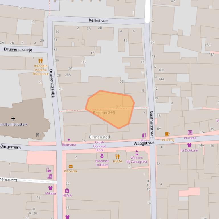 Kaart van postcodegebied 9101KN.