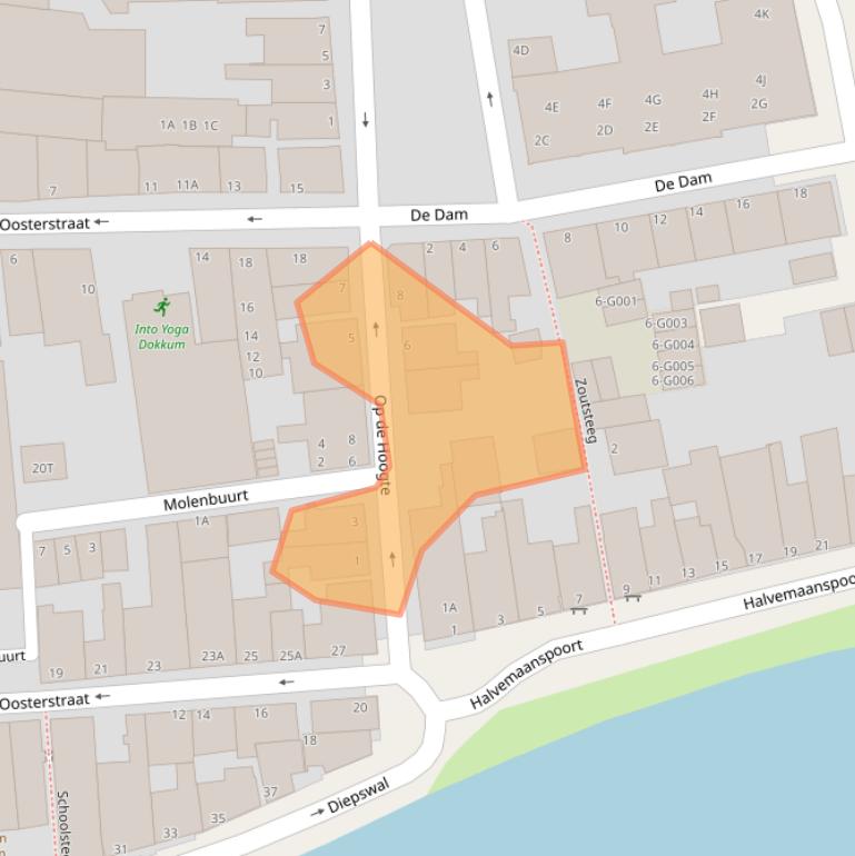 Kaart van postcodegebied 9101KV.