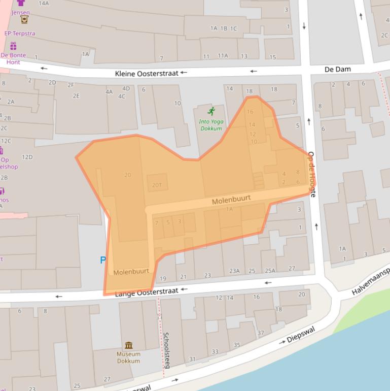 Kaart van postcodegebied 9101KW.