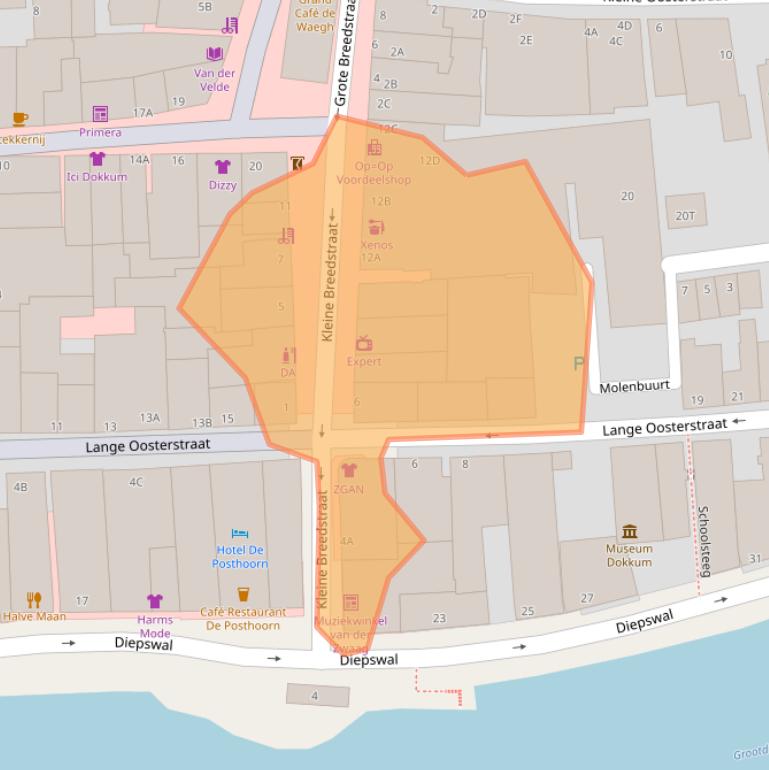 Kaart van postcodegebied 9101LB.