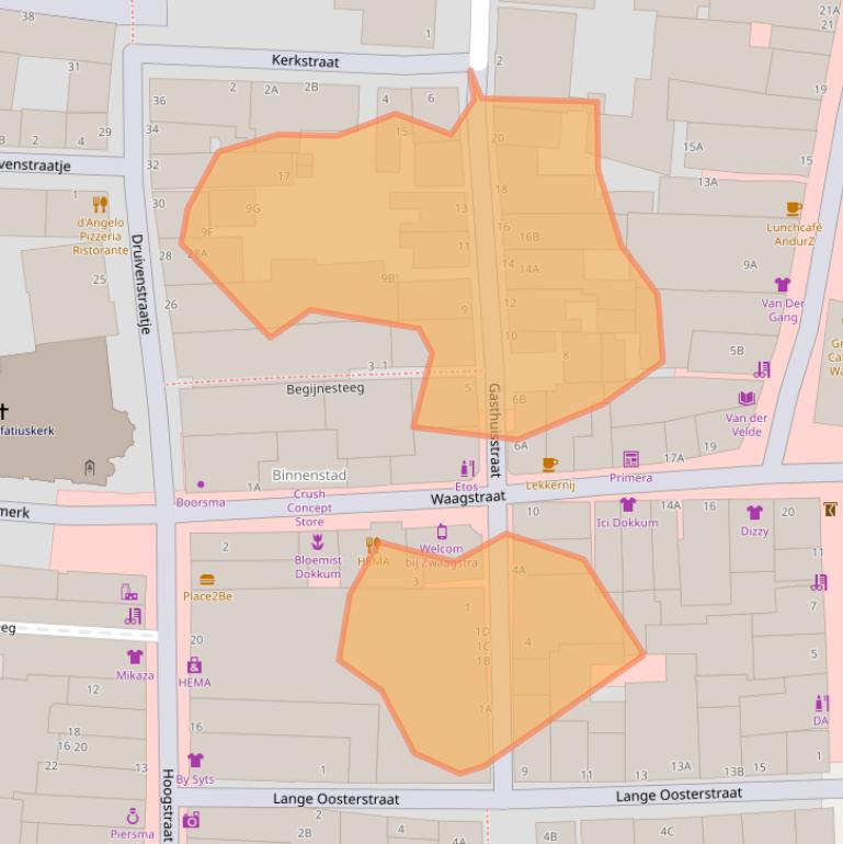 Kaart van postcodegebied 9101LD.