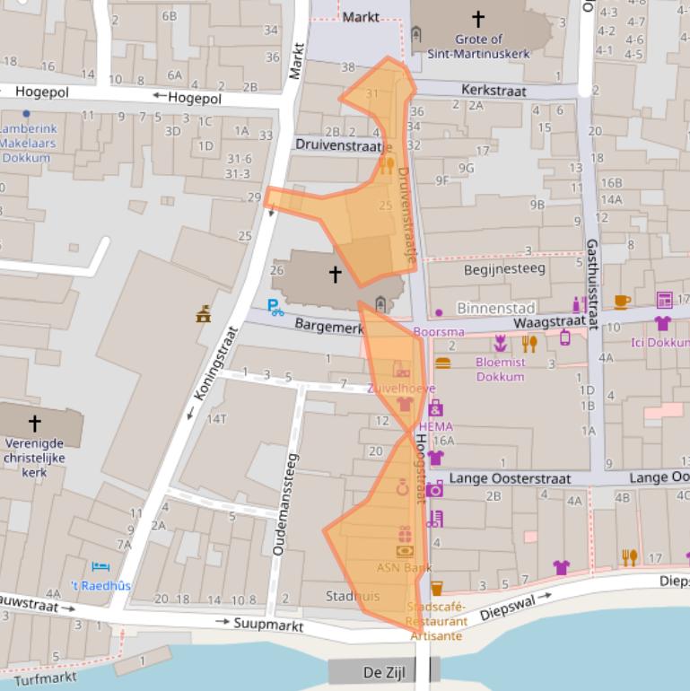 Kaart van postcodegebied 9101LH.