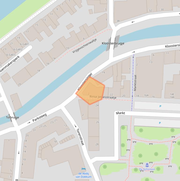 Kaart van postcodegebied 9101LV.