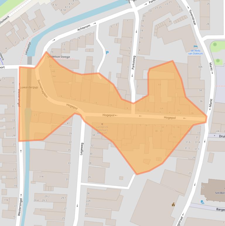 Kaart van postcodegebied 9101LZ.