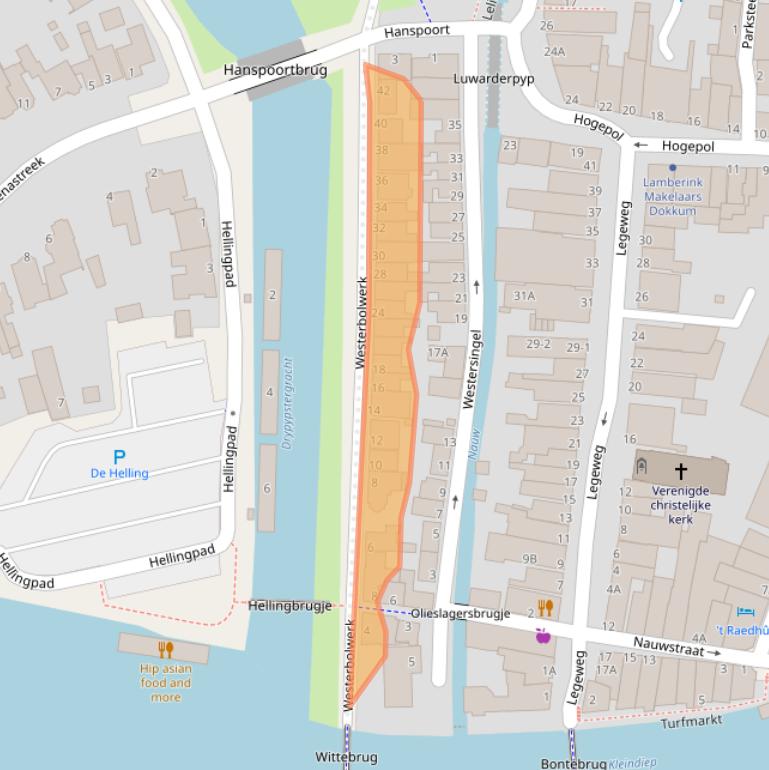 Kaart van postcodegebied 9101MG.