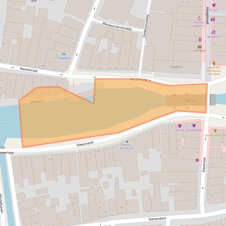Kaart van postcodegebied 9101MK.
