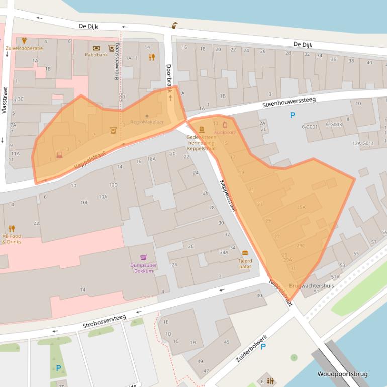 Kaart van postcodegebied 9101MT.