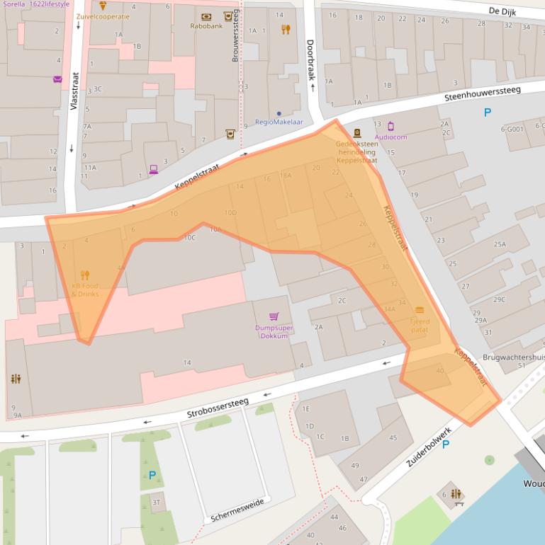 Kaart van postcodegebied 9101MV.