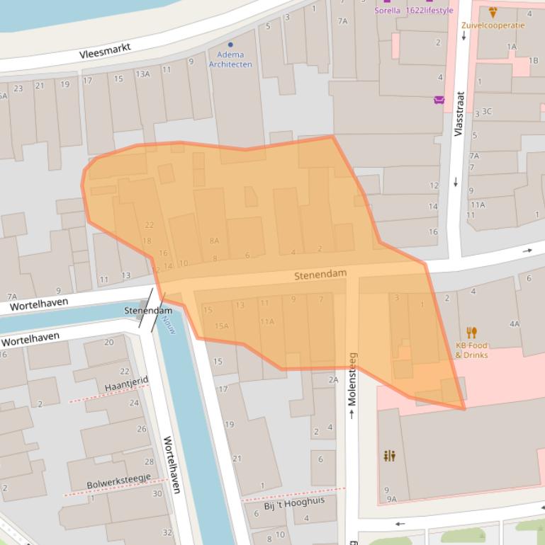 Kaart van postcodegebied 9101MZ.