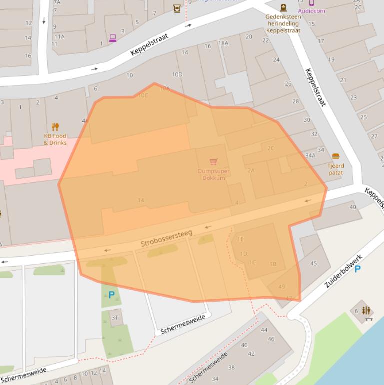 Kaart van postcodegebied 9101NB.