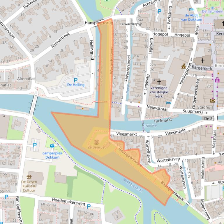 Kaart van postcodegebied 9101NH.