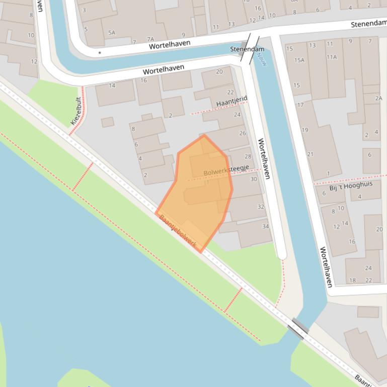 Kaart van postcodegebied 9101NJ.