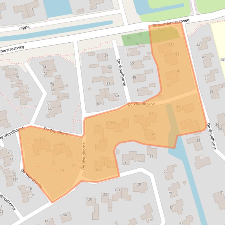 Kaart van postcodegebied 9101NS.