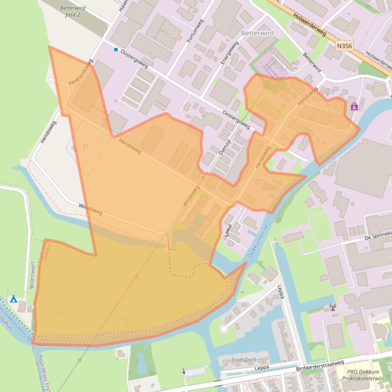 Kaart van postcodegebied 9101PC.