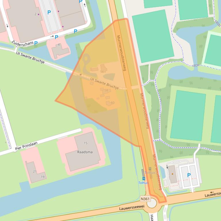 Kaart van postcodegebied 9101PJ.