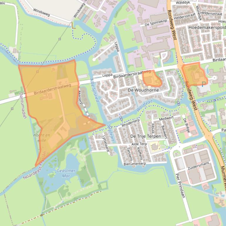 Kaart van postcodegebied 9101PK.