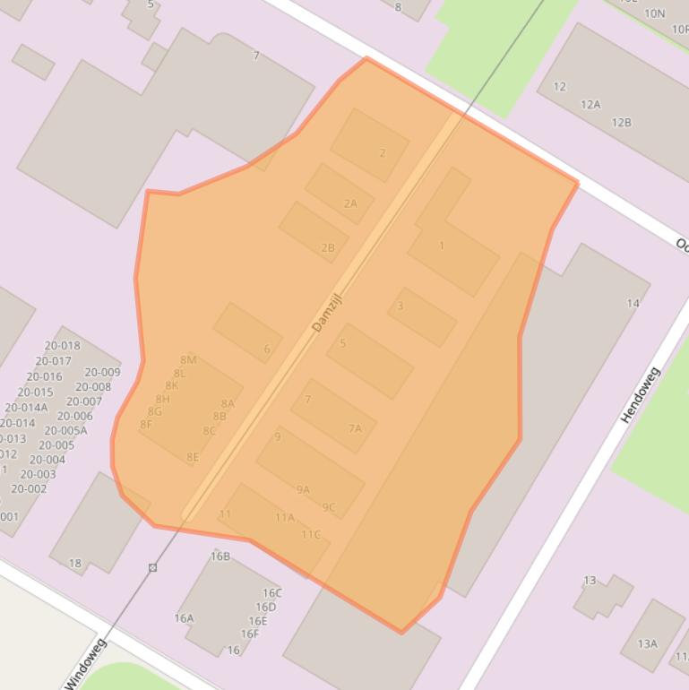 Kaart van postcodegebied 9101PP.