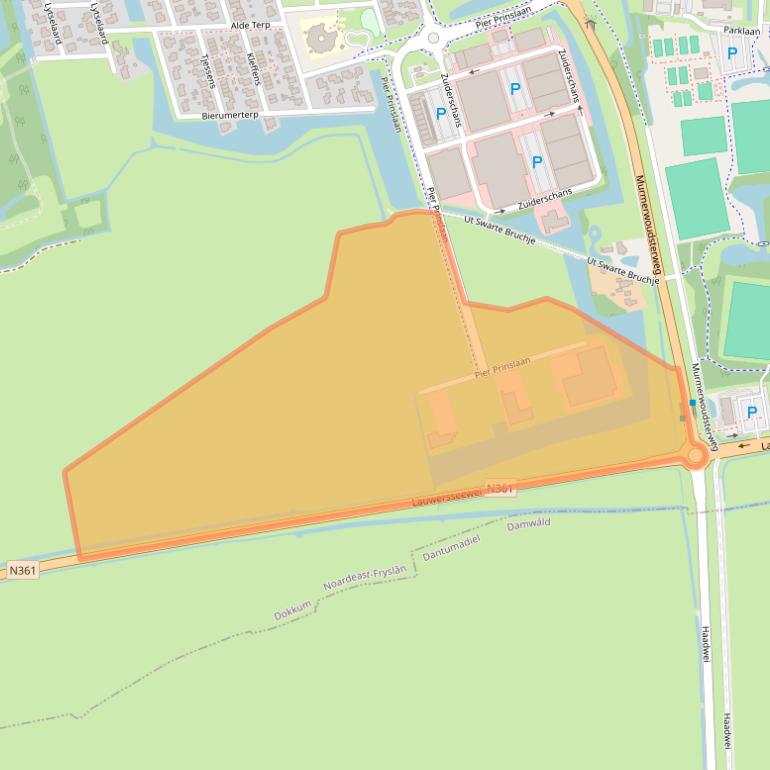 Kaart van postcodegebied 9101PX.