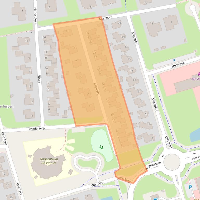 Kaart van postcodegebied 9101SH.