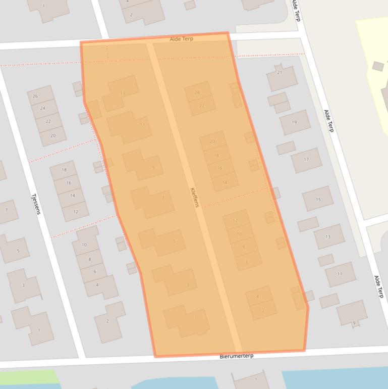 Kaart van postcodegebied 9101SL.