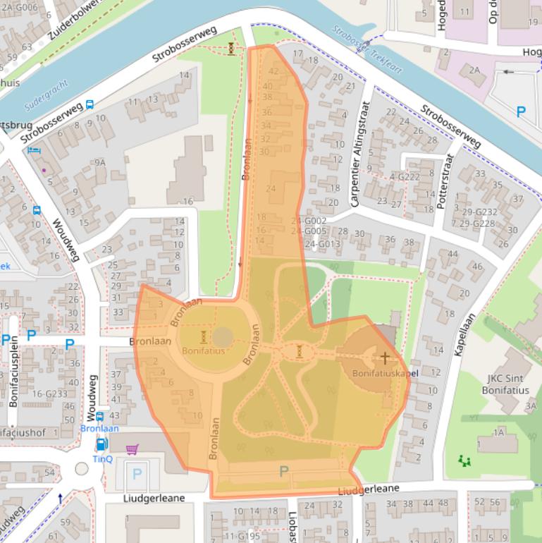Kaart van postcodegebied 9101VS.
