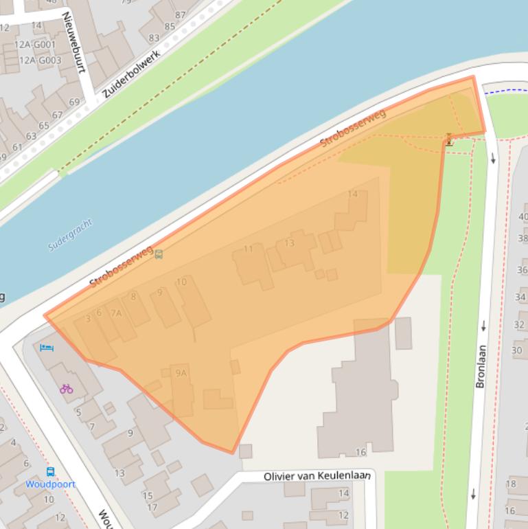 Kaart van postcodegebied 9101VT.