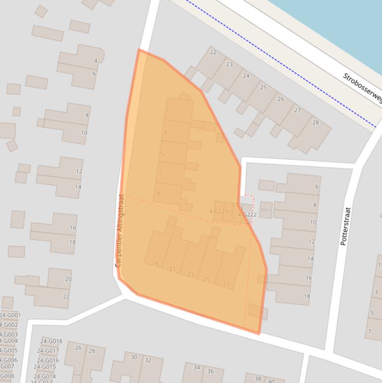 Kaart van postcodegebied 9101VW.