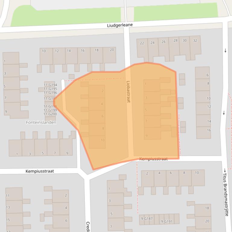 Kaart van postcodegebied 9101WH.