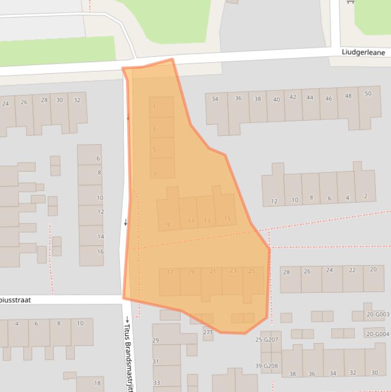 Kaart van postcodegebied 9101WL.