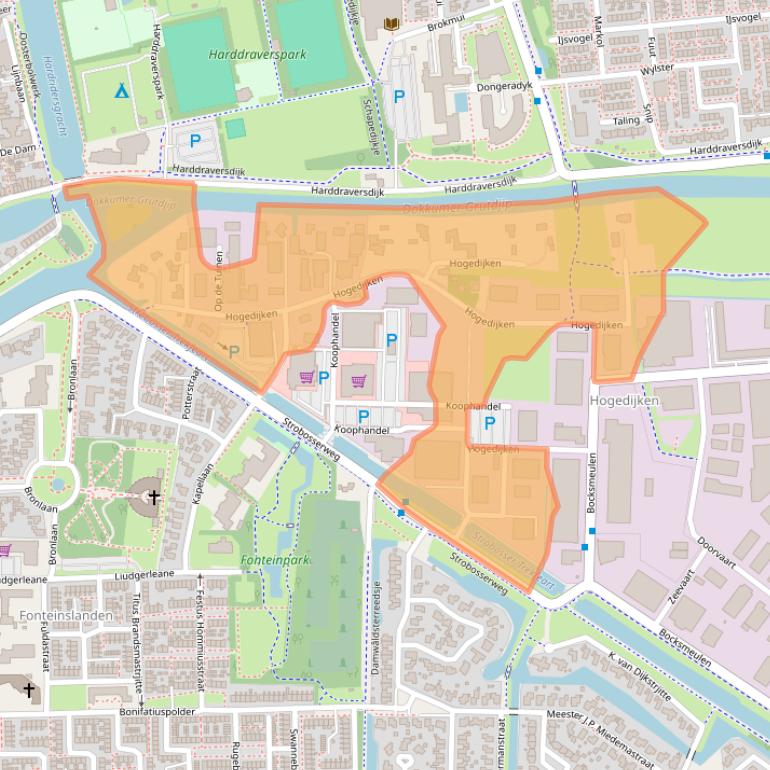 Kaart van postcodegebied 9101WV.